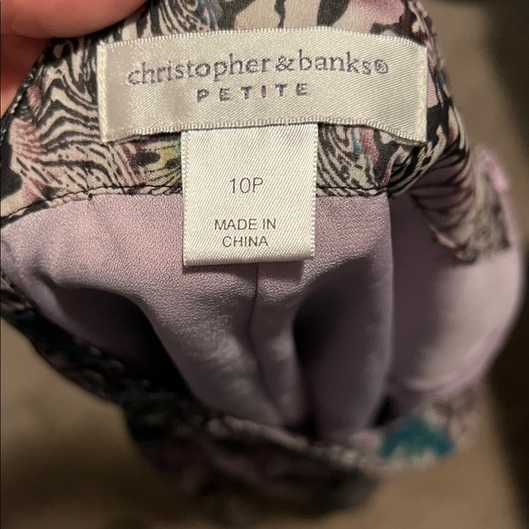 Christopher & Banks Multicolor Floral A-Line Skirt - Picture 3 of 5